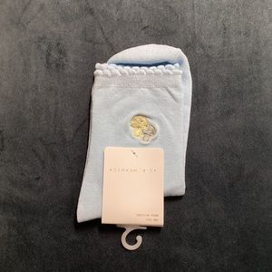 2/$13 LA Hearts Light Blue Baby Blue Mushroom Socks